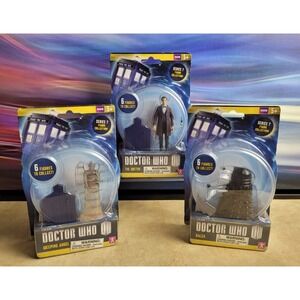 DOCTOR WHO Series 7 Figures, Weeping Angel, & The Doctor, Black Dalek (Rare)